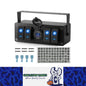 4 Gang Rocker Switch Box Switch Panel with PD + QC3.0 USB Outlet and Voltmeter