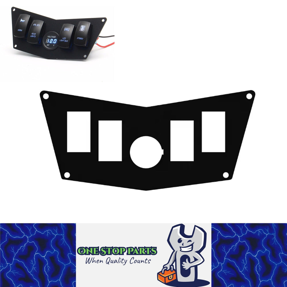 4 Gang Rocker Switch V Panel Holder Alloy Frame Fit 38x22mm Switch & 29mm Socket