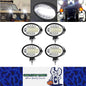 4 x Oval LED Work Lights 14x11CM 12V-24V 144W 6000K 3 Modes LED Work Light