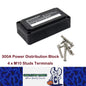 Black M10 Bus Bar 12-48V 300A Power Distribution Block 4 x M10 Studs Terminals