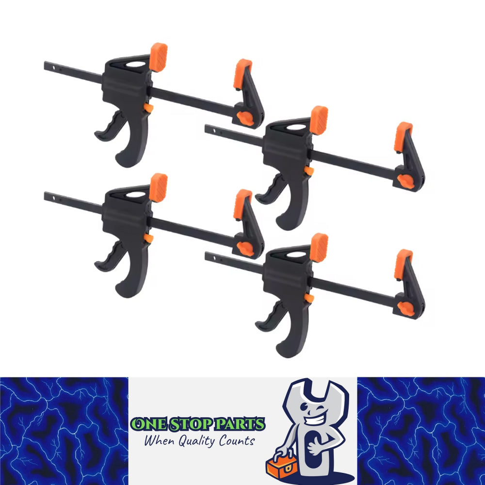 4 x 103mm 4" Bar Clamp for Woodworking Trigger Quick Grip Clamp 1 Handed Ratchet