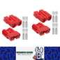 4 x 120A Red Anderson Socket Plug 2 Pin 120Amp Connector RV Truck Winch Marine