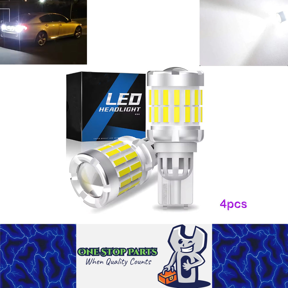 4 x 12V T15 White LED 30x4014smd Globes W16W Canbus Super Bright White LED Bulb