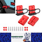 4 x 175A Red Anderson Style Sockets Plugs 175 Amp Kit with Cover and Entry Boot