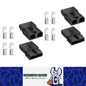 4 x 50A Black Anderson Socket Plug 2 Pin 50Amp Connector RV Truck Winch Marine