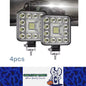 4 x Square LED Work Light 84mm 96W 12-24V 6000K Spot Flood Beam Combo Work Light