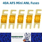 5 x 40A AFS Mini ANL Fuses 32V 40 Amp fuses Car Truck Boat Stereo Audio Fuses