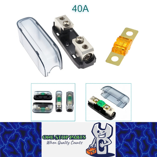 ANS Inline Fuse Holder with Bolt On 40 Amp Midi Fuse Supplied 40A Fuse Holder
