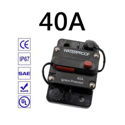 12v 40A Circuit Breaker Manual Reset Water Proof Ideal for 4wd Caravan Boat