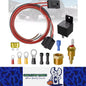 40AMP Electric Fan Relay Cooling Fan Thermostat Kit with 185 On 175 Off Switch