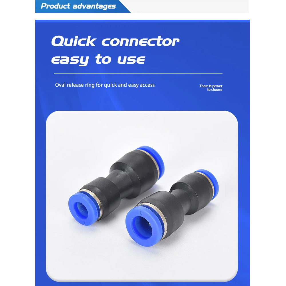 40pcs Air Straight Pneumatic Fittings PG Series Connectors OD 4/6/8/10/12mm
