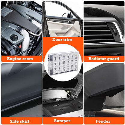 415pcs Car Push Retainer Clip Fastener 23 Sizes Bumper Fender Rivet with Removal