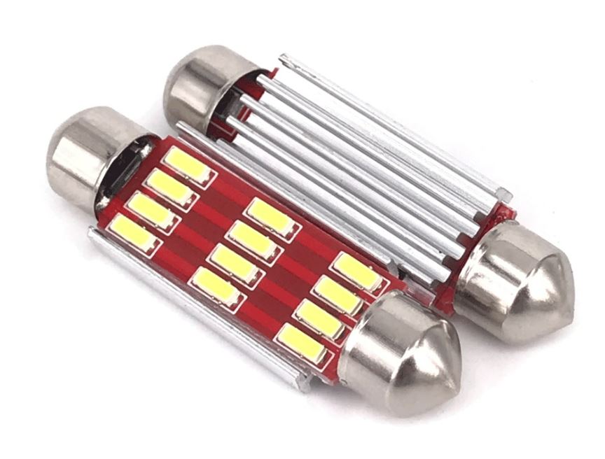 100 x 41mm Cool White Canbus Festoon LED Globes Super Bright Interior (100pcs)
