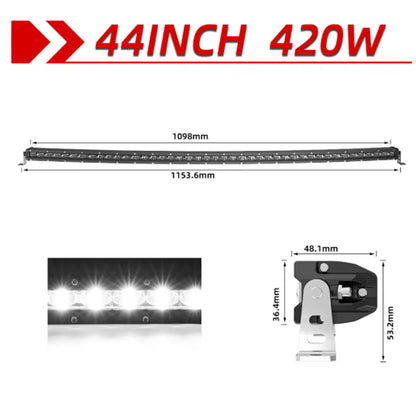 Curved LED Light Bar 1154mm 420W Flood Beam Spot Beam Combo LED Work Light Bar
