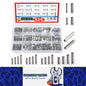 424pcs Stainless Steel Roll Pins Kit Spring Dowels Slotted Pins and Split Pins