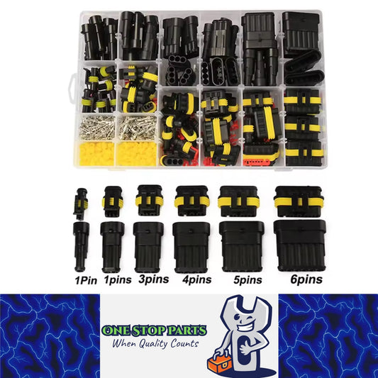 43 Sets 1/2/3/4/5/6 Pin AMP Waterproof Connector Car Electrical Wire Connector