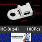 100 X White Cable tie Mounts Plastic 4.3mm screw or pop rivet base for cable tie