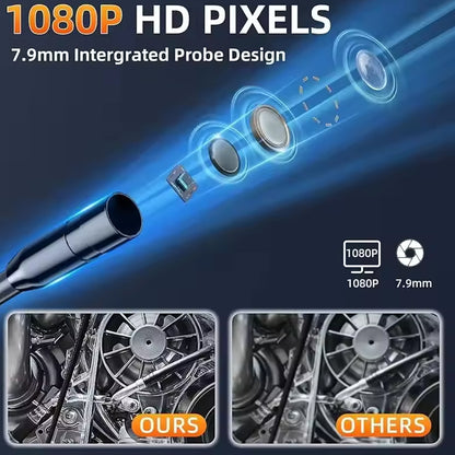 5m Industrial Endoscope Inspection Camera 8mm IP67 HD1080P with 4.3" IPS Screen