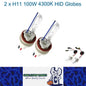 2 x H11 100W HID XENON Globes 4300K Super Bright Quality HID Bulbs 100W (2pcs)