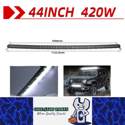 Curved LED Light Bar 1154mm 420W Flood Beam Spot Beam Combo LED Work Light Bar