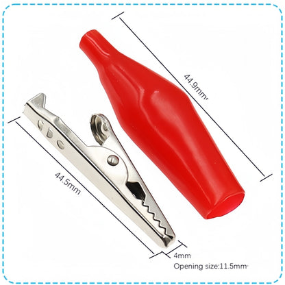 10 x Alligator Clips Clamps 45mm Red Crocodile Alligator Jumper Test clips