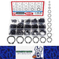 455pcs Carbon Steel External Snap Rings Circlip C-Clip Assortment Kit M3-M25