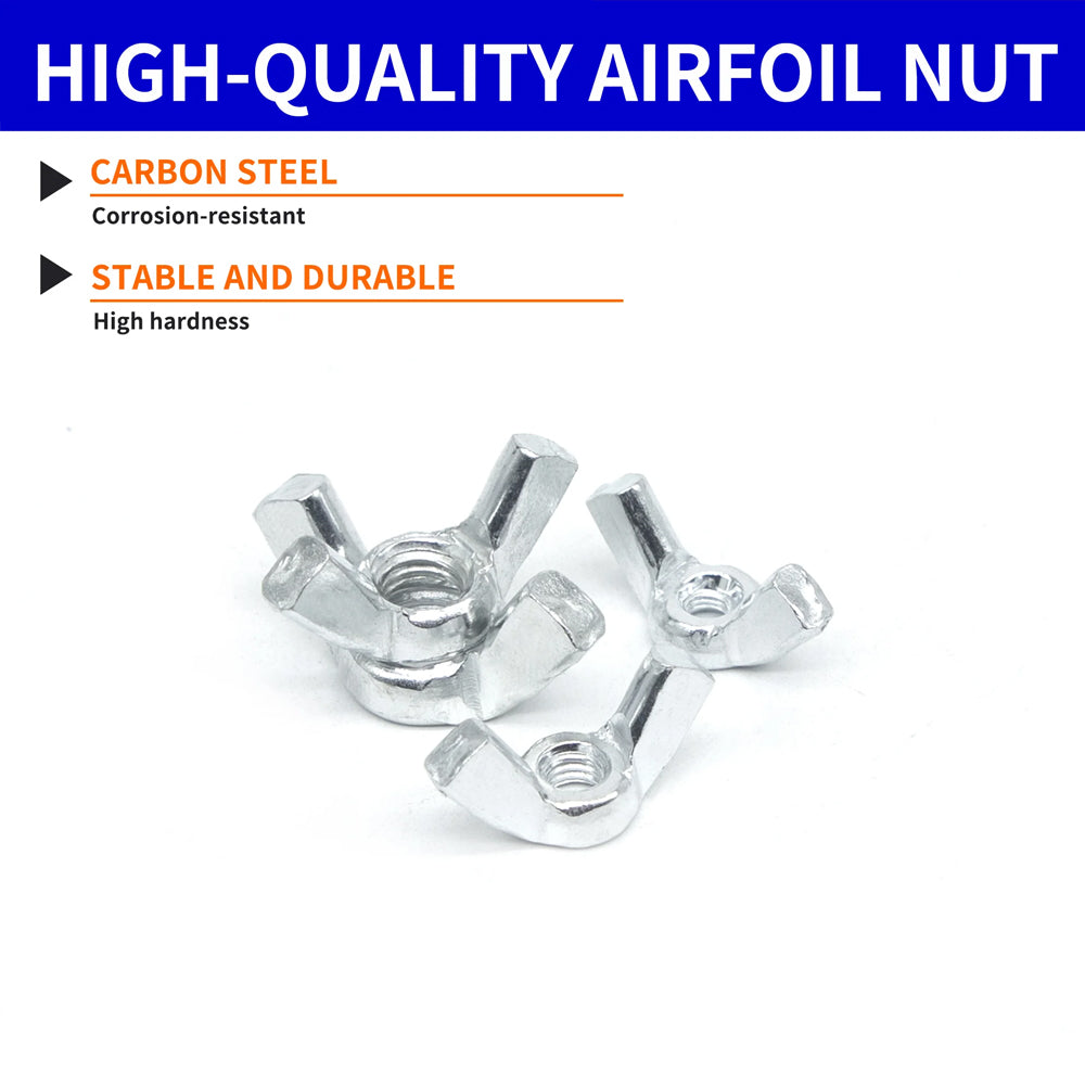 45pcs Wing Nuts Adjusting Thumb Butterfly Lug Nuts Fasteners M3 M4 M5 M6 M8 Kit