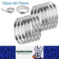 10 x 46-70mm Strong Stainless Steel Hose Clamps wide 12mm x 0.3mm Thick (10pcs)