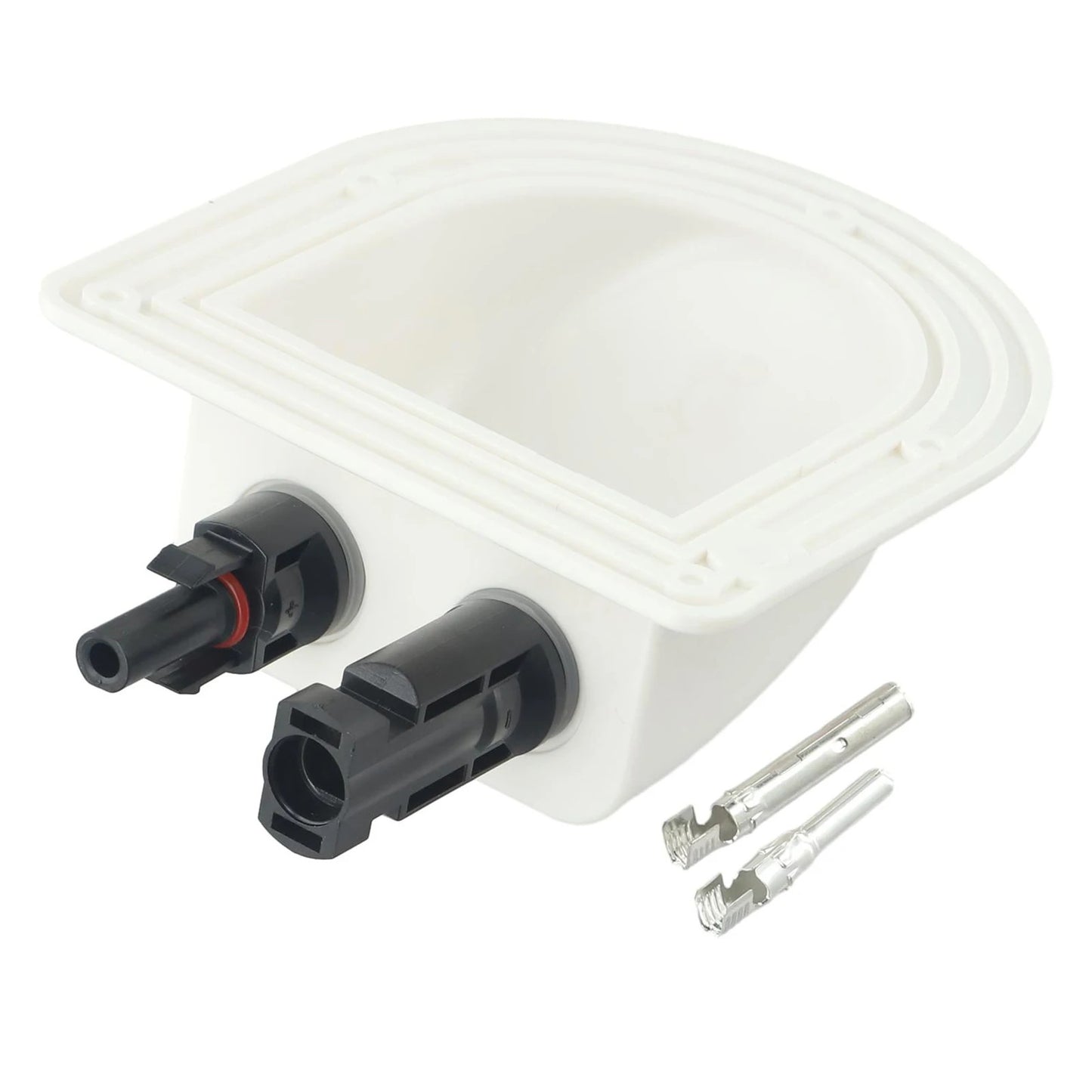 White Waterproof Solar Panel Junction Box Ideal for Roof of Caravan (1pc)