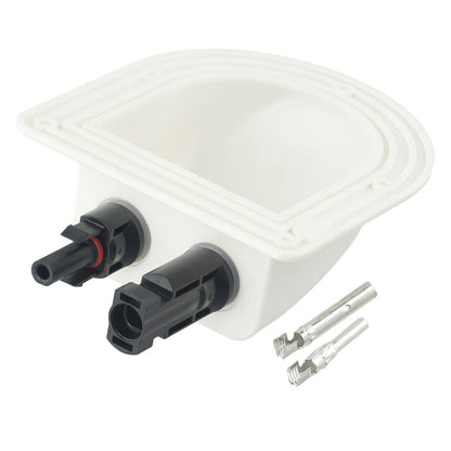 White Waterproof Solar Panel Junction Box Ideal for Roof of Caravan (1pc)
