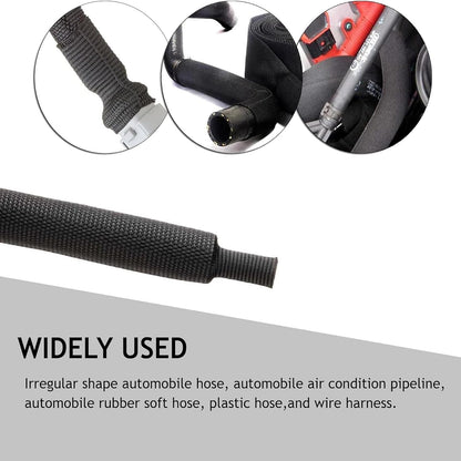 1M x 60mm 2:1 Black Heat Shrink Braided Sleeve Shrink 60mm to 30mm heat shrink