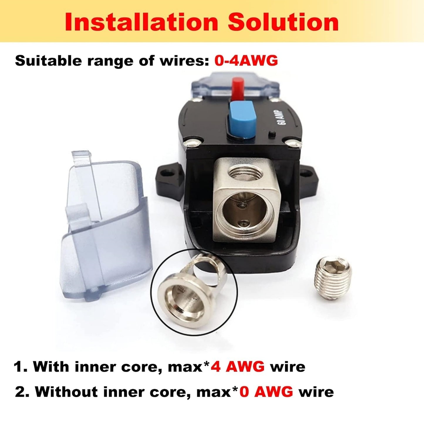 Heavy Duty 12v-48v 150A Inline Circuit Breaker Manual Reset for 4wd Caravan Boat
