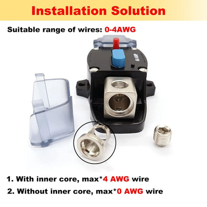 Heavy Duty 12v-48v 150A Inline Circuit Breaker Manual Reset for 4wd Caravan Boat