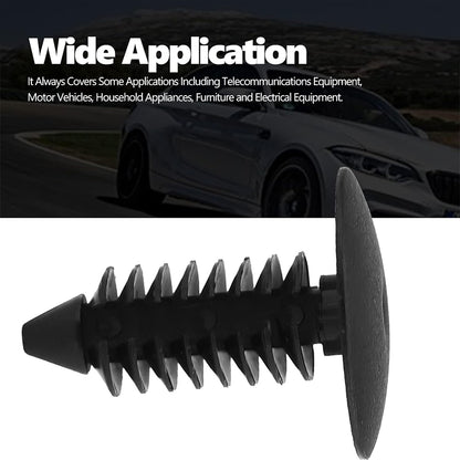 50 x 9mm Black Plastic Body Rivets Fasteners Suits 8mm Hole with 20mm Head 50pcs