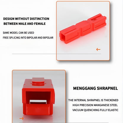 100 x 180A Red Anderson Style Single Pin 180Amp Connector Plug Single Terminal