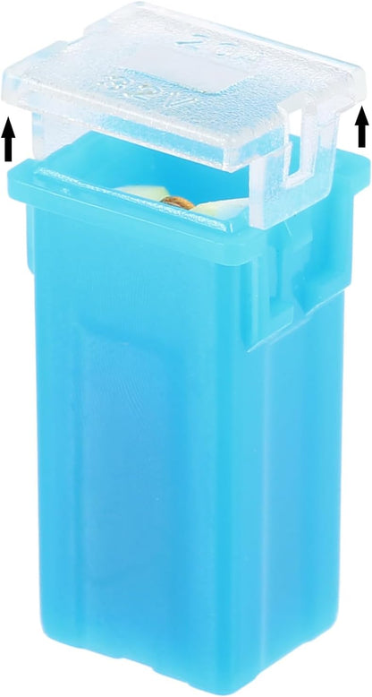 1 x 20Amp Light Blue Small Slow Blow Fuse Block 10mmx12mm x 27mm High 20A Fuse