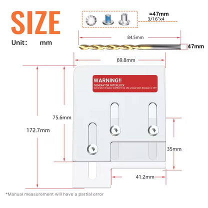 Generator Interlock Kit for Square D QO or Homeline 150/200A Circuit Breakers