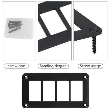 4 Gang Rocker Switch Panel Holder Alloy Frame suits 37 x 21mm Carling ARB Switch