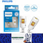 2 x Philips T10 W5W LED Globes 12V 4000K Warm White Bright Philips T10 LED Globe