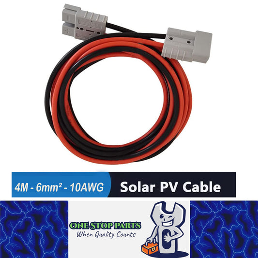 1 x 50Amp Anderson Plug With 4M 10AWG 6mm² Cable 50A Anderson Connector Cable