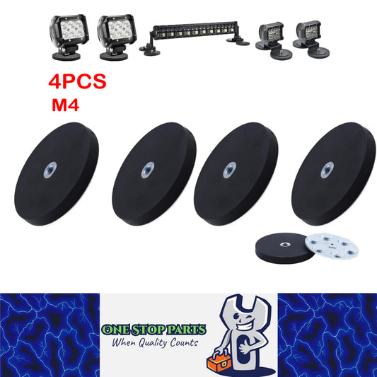 4pcs 43mm Strong Magnetic Base Mount Bracket M4 Thread for LED Work Light Bar