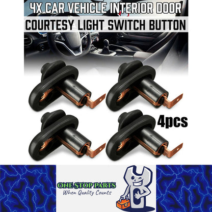 4pcs Car Door Light Switch Universal Black Interior Lamp Button for Vehicle