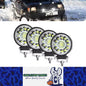 4 x Round LED Work Light 112mm 99W 12-24V 6000K Spot Flood Beam Combo Work Light