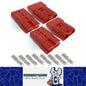 4 x 50A Red Anderson Style Sockets Plugs 50 Amp for Caravan and Camping (4pcs)