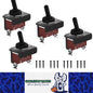 4 x 30A Toggle Switch with Mounting Bracket Panel 12V On/Off 2 Pin SPST Switch