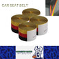 4x 3.6M Tricolor/German Strengthen Car Seat Belt Webbing Fabric Safety Seatbelt