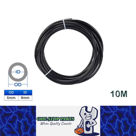 10M 6x4mm Black PU Air Hose Pneumatic Tube Pipe for Air Compressor Water Fluid