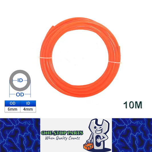 10M 6x4mm Orange PU Air Hose Pneumatic Tube Pipe  for Compressor Water Fluid