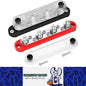 M8 Bus Bar 12V-48V 150A Power Distribution Block 4xM8 Posts Studs 6xM4 Terminals