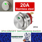 5x Green LED 22mm Metal Rocker Switch 12-24V 20A 3Pin ON/OFF Self-Locking Switch
